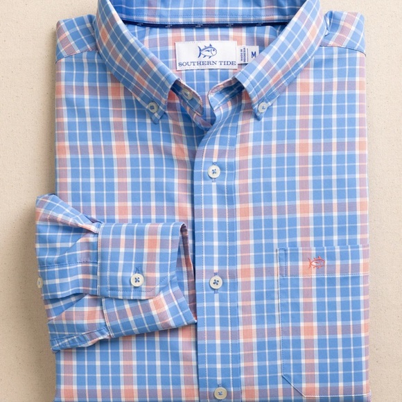 Southern Tide Other - Southern Tide Blue and Pink Casual Button Down Shirt